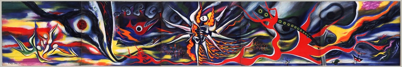 抽象的なカラフルな絵画