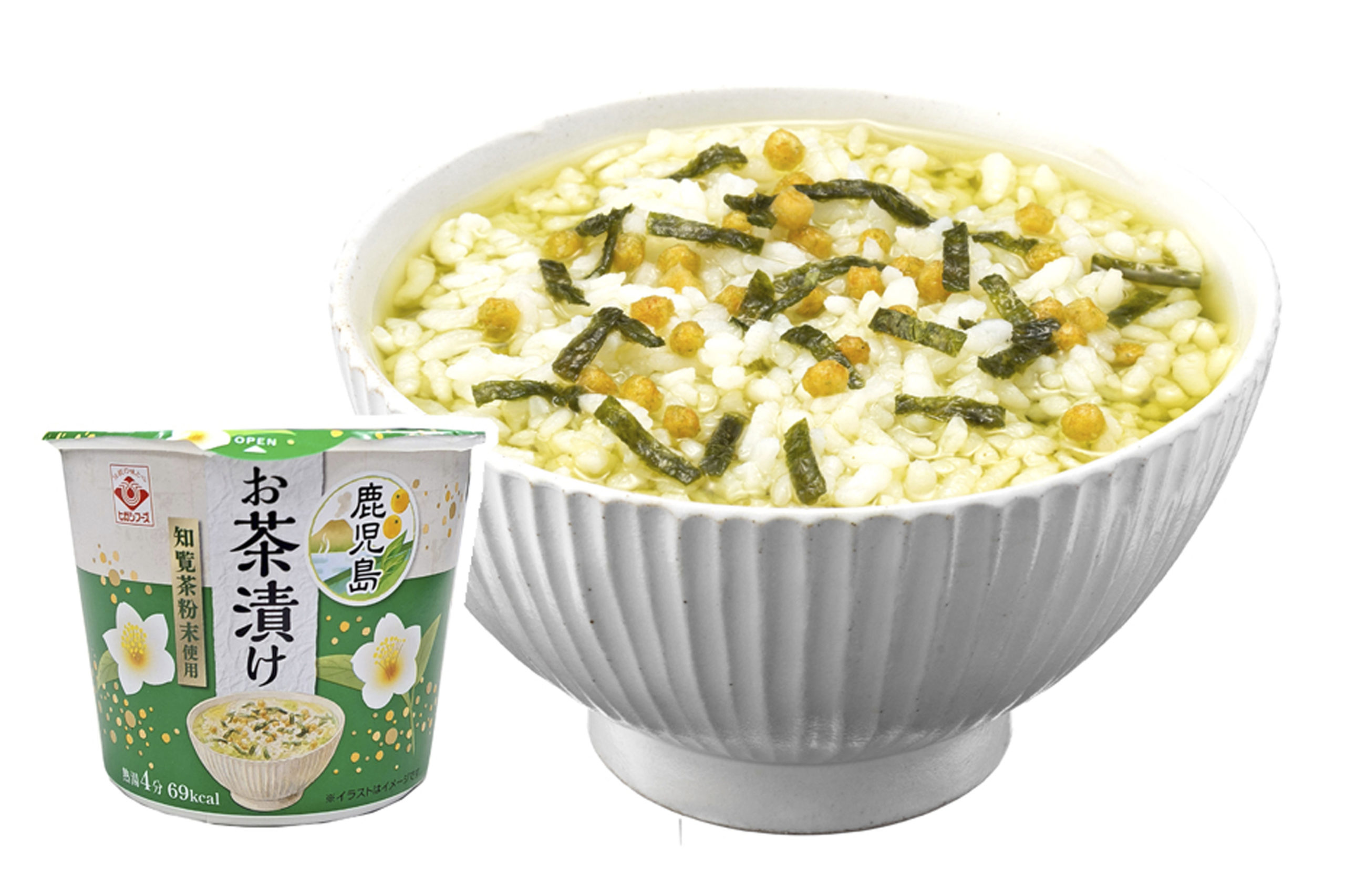お茶漬けのインスタントパッケージと丼