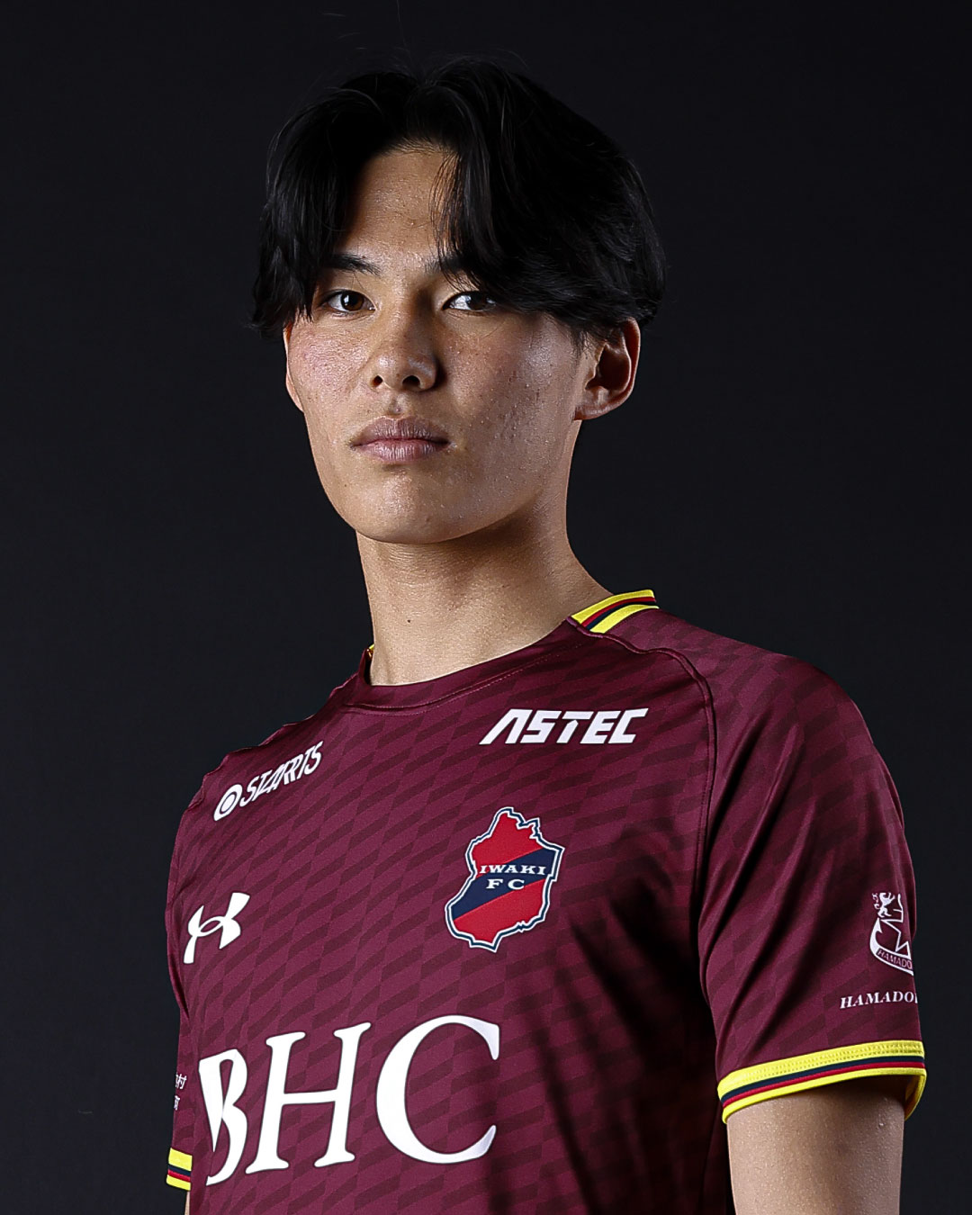 サッカー選手のポートレート写真