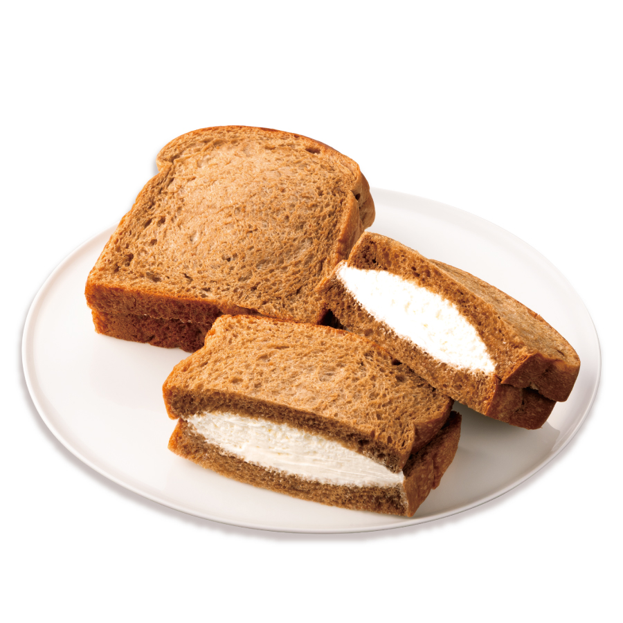 クリーム入りのパンのスライス