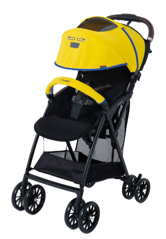 黄色いベビーカー